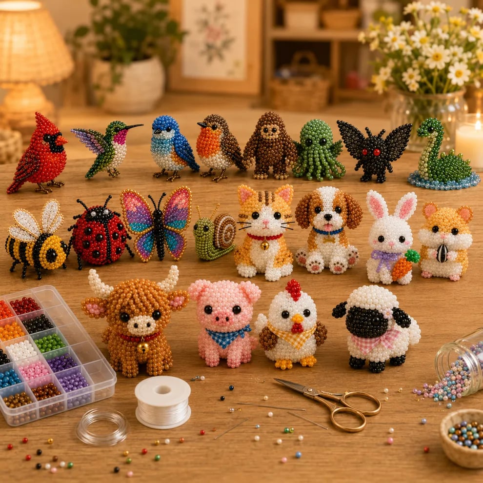 Polarvix® 🔥Hot Sale - 40% OFF🔥✨Petite 3D Beaded Animal Craft Kit