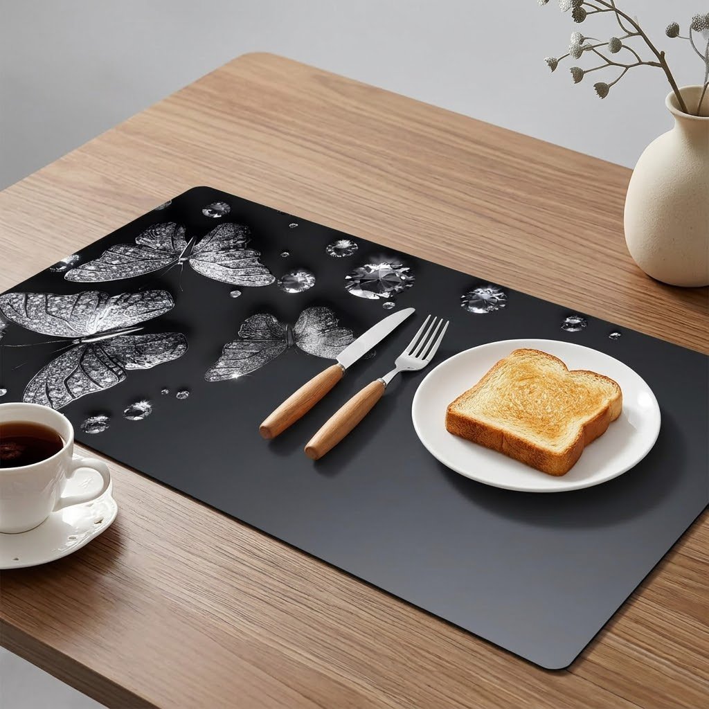 Verotixacosh Coffee Mat 17" x 32" - Extra Large Absorbent & Non-Slip Dish Drying Mat, Coffee Bar Accessories, Waterproof Kitchen Countertop Protector Mat