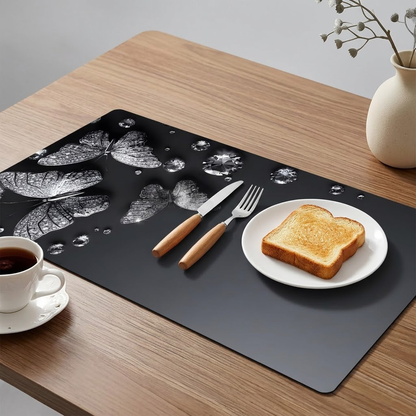 Verotixacosh Coffee Mat 17" x 32" - Extra Large Absorbent & Non-Slip Dish Drying Mat, Coffee Bar Accessories, Waterproof Kitchen Countertop Protector Mat