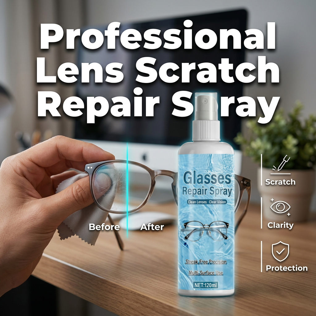 Polarvix®💥LAST DAY SALE 40%OFF💥 Lens Scratch Repair Spray 👓✨ – Micro-Scratch Remover, Streak-Free, Safe on Coatings