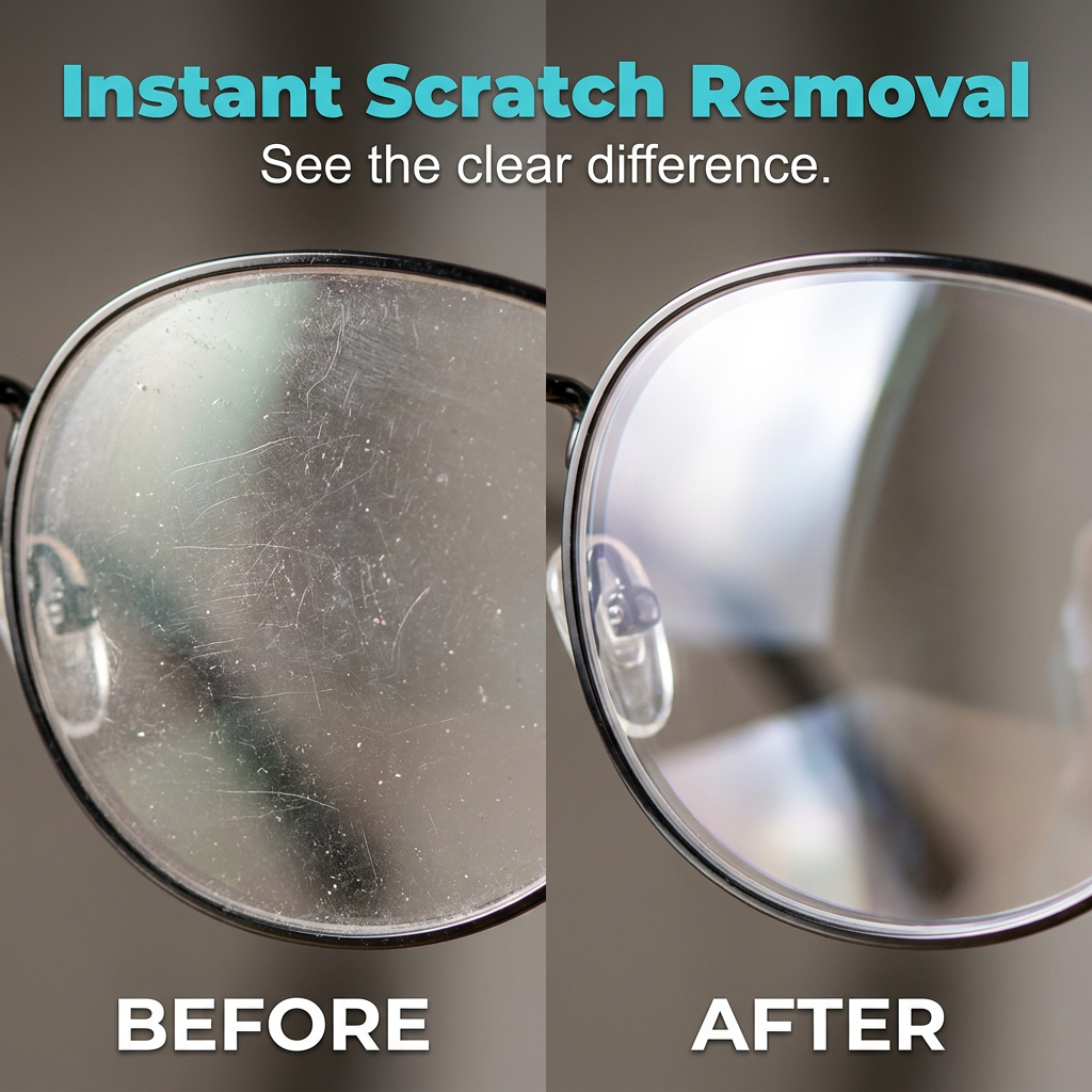 Polarvix®💥LAST DAY SALE 40%OFF💥 Lens Scratch Repair Spray 👓✨ – Micro-Scratch Remover, Streak-Free, Safe on Coatings