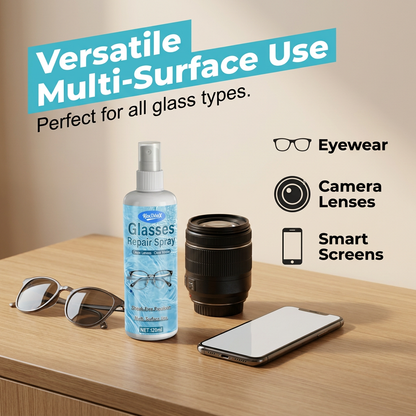 Polarvix®💥LAST DAY SALE 40%OFF💥 Lens Scratch Repair Spray 👓✨ – Micro-Scratch Remover, Streak-Free, Safe on Coatings