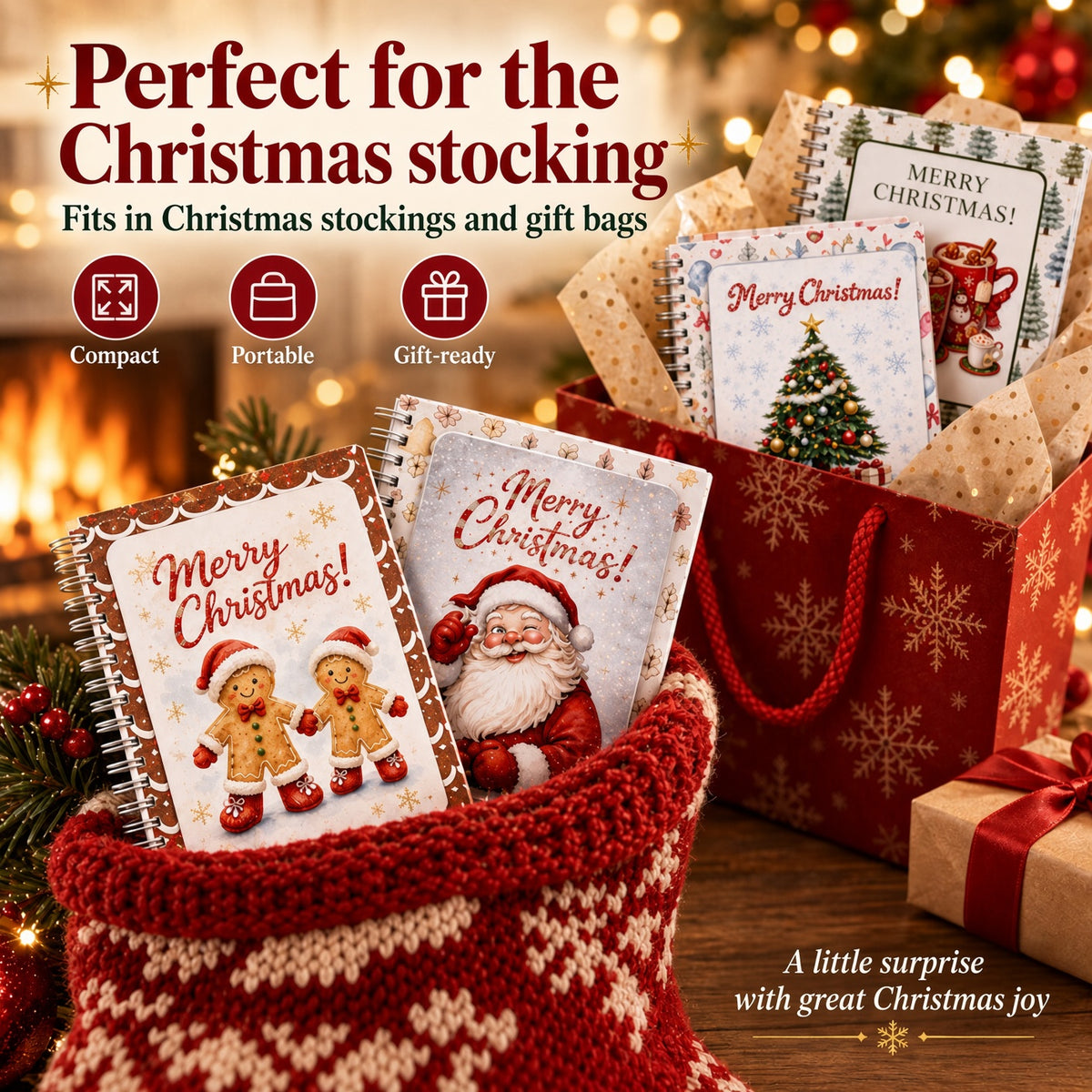🎁🎁 40% OFF – Perfect for Christmas! 🎅 Christmas Gift Card Album – DIY Spiral Album for Personalized Gifts 👍– Polarvix®
