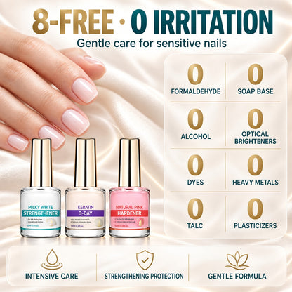 💜💅Lilac Glossy Mirror Nail Strengthener | Lightweight Serum Locks Nail Moisture, Reinforce Nail Plate & Lower Damage Chance---Polarvix®