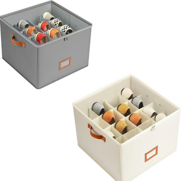 👟 Fabric Shoe Organizer Storage Box – Foldable, Large Capacity, Dustproof & Breathable for Closet & Bedroom Polarvix®🧺✨