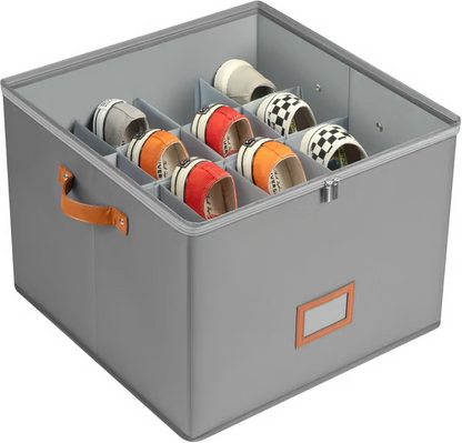 👟 Fabric Shoe Organizer Storage Box – Foldable, Large Capacity, Dustproof & Breathable for Closet & Bedroom Polarvix®🧺✨