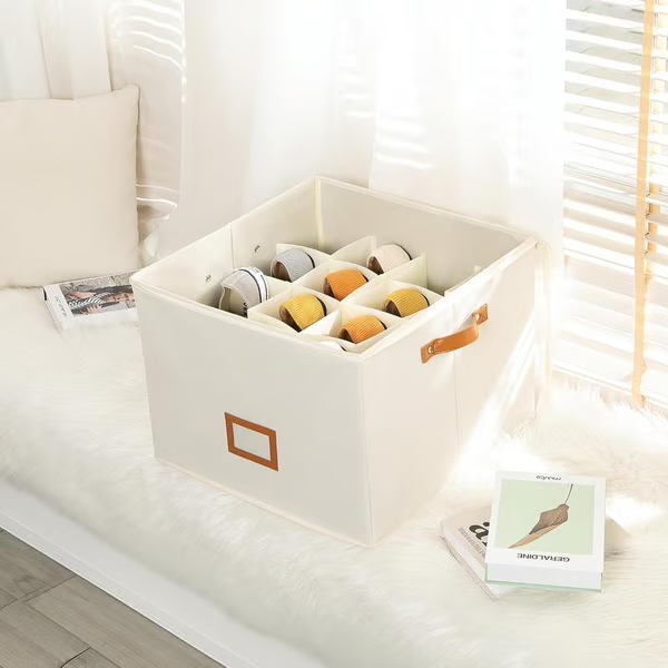 👟 Fabric Shoe Organizer Storage Box – Foldable, Large Capacity, Dustproof & Breathable for Closet & Bedroom Polarvix®🧺✨