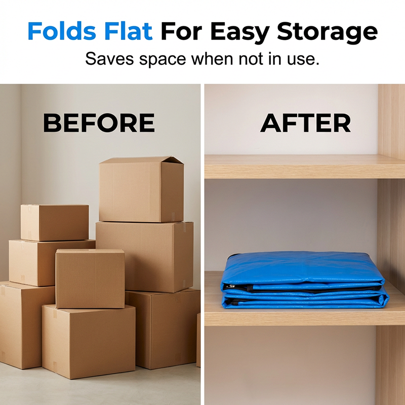 Polarvix® 📦 40% OFF NOW! 🧳 Collapsible Storage and Moving Bag – Heavy-duty handles & zippered closure – Folds flat, perfect for moving, travel or closet organization – reusable & easy to clean 🏠