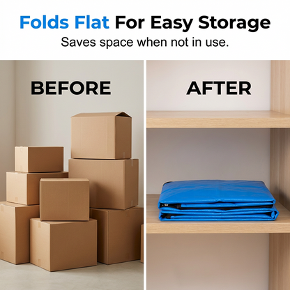Polarvix® 📦 40% OFF NOW! 🧳 Collapsible Storage and Moving Bag – Heavy-duty handles & zippered closure – Folds flat, perfect for moving, travel or closet organization – reusable & easy to clean 🏠