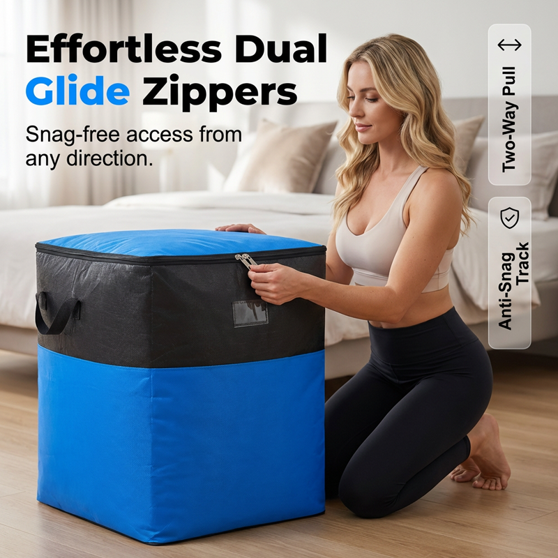 Polarvix® 📦 40% OFF NOW! 🧳 Collapsible Storage and Moving Bag – Heavy-duty handles & zippered closure – Folds flat, perfect for moving, travel or closet organization – reusable & easy to clean 🏠