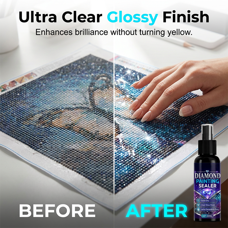 Polarvix® 💎🌟Diamond art sealer – locks beads, glossy finish, dries fast & lasts.