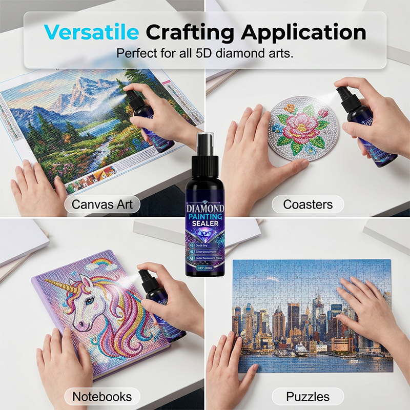 Polarvix® 💎🌟Diamond art sealer – locks beads, glossy finish, dries fast & lasts.
