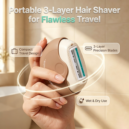 Portable 3-Layer Hair Shaver with Rotating Cover--Polarvix®