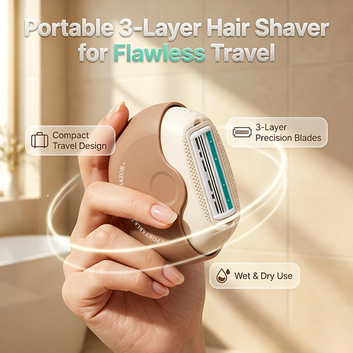 Portable 3-Layer Hair Shaver with Rotating Cover--Polarvix®
