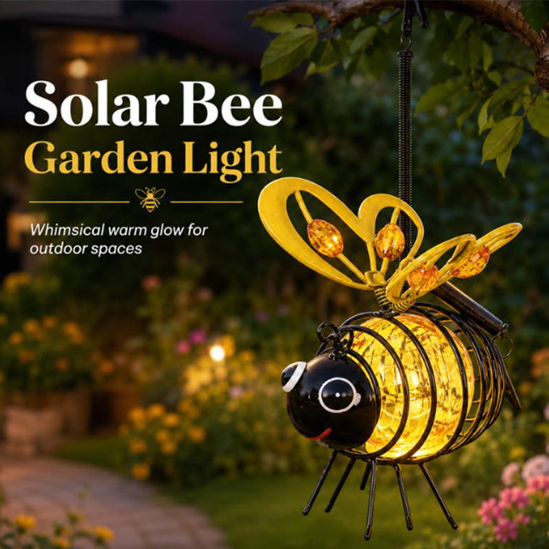 Polarvix® 🐝Hanging Solar Bee Light – Warm Amber Glow, Flicker-Free, Perfect for Garden Parties – Spread Joy Day and Night 🌞🌜