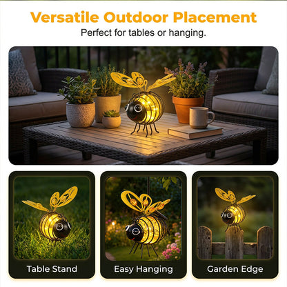Polarvix® 🐝Hanging Solar Bee Light – Warm Amber Glow, Flicker-Free, Perfect for Garden Parties – Spread Joy Day and Night 🌞🌜