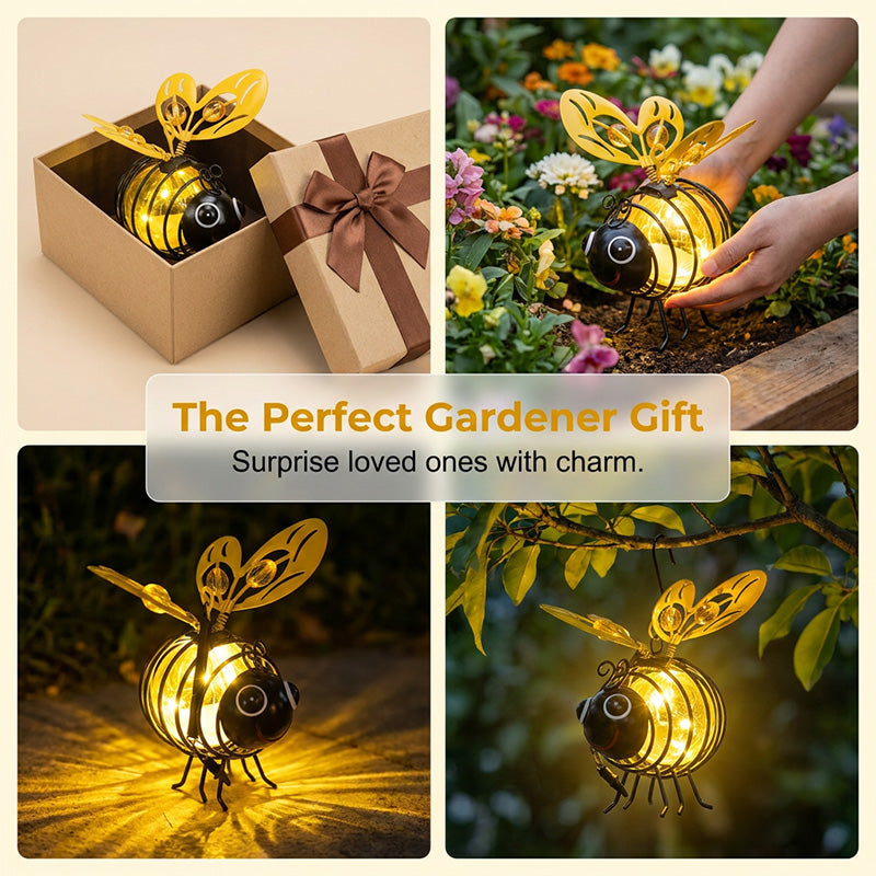 Polarvix® 🐝Hanging Solar Bee Light – Warm Amber Glow, Flicker-Free, Perfect for Garden Parties – Spread Joy Day and Night 🌞🌜