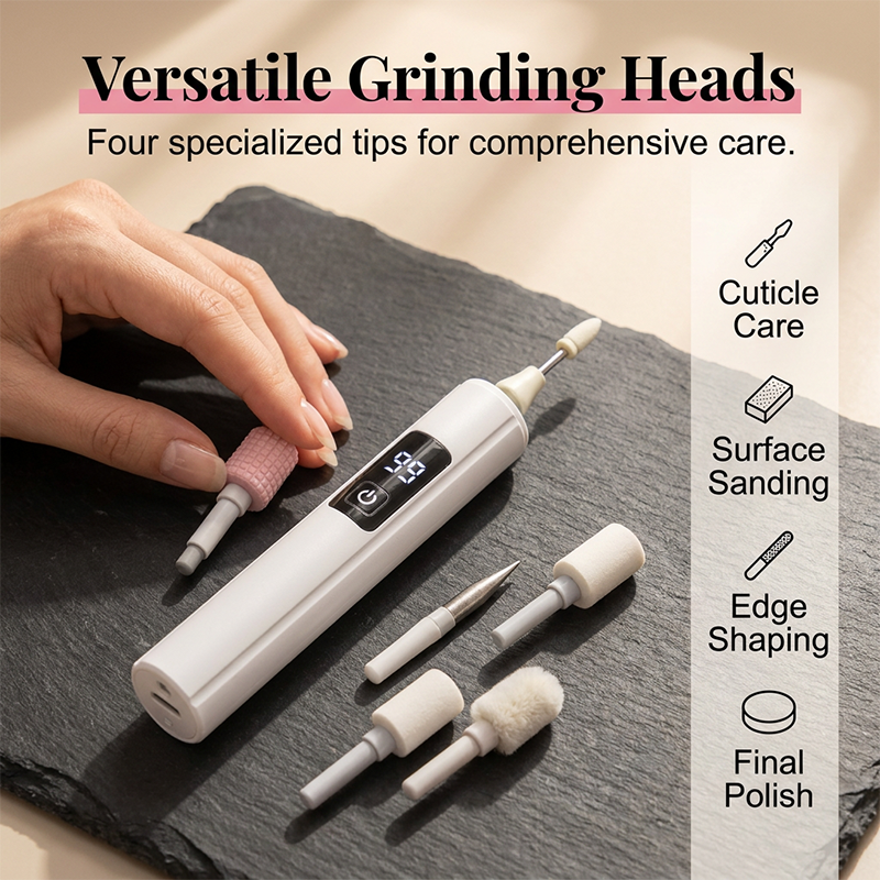 🥳2026 HOT SALE🥳50% OFF! 💅 Professional Electric Nail Polisher – Smooths thick nails. Multiple heads for shaping & buffing---Polarvix®