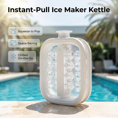 🌞Summer New Hot Selling💦Portable Silicone Ice Ball Maker Kettle🧊--Polarvix®