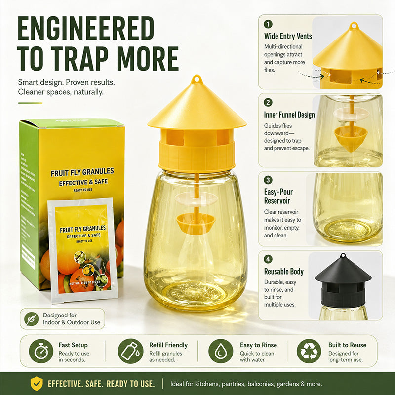 🏡 Indoor & Outdoor Hanging Fly Trap🪰 – Fast, Mess-Free Fly Control for Home & Garden---Polarvix®