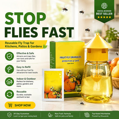 🏡 Indoor & Outdoor Hanging Fly Trap🪰 – Fast, Mess-Free Fly Control for Home & Garden---Polarvix®