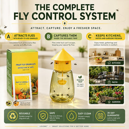 🏡 Indoor & Outdoor Hanging Fly Trap🪰 – Fast, Mess-Free Fly Control for Home & Garden---Polarvix®