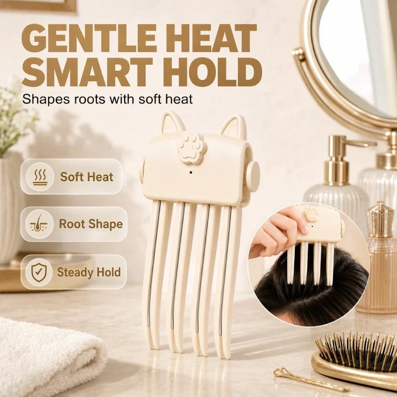🎉2026 HOT SALE 💇 Wireless Heated Volumizing Root Lift Clip, Portable Travel Hair Styling Tool for Flat Fine Hair