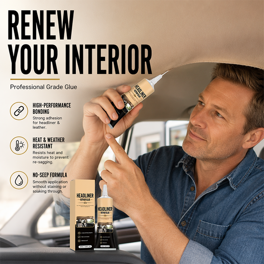 🚗 Waterproof Car Headliner Repair Glue, High Strength Adhesive for Sagging Car Ceiling & Interior---Polarvix®