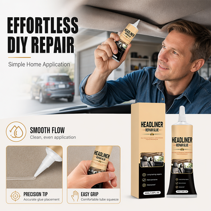 🚗 Waterproof Car Headliner Repair Glue, High Strength Adhesive for Sagging Car Ceiling & Interior---Polarvix®