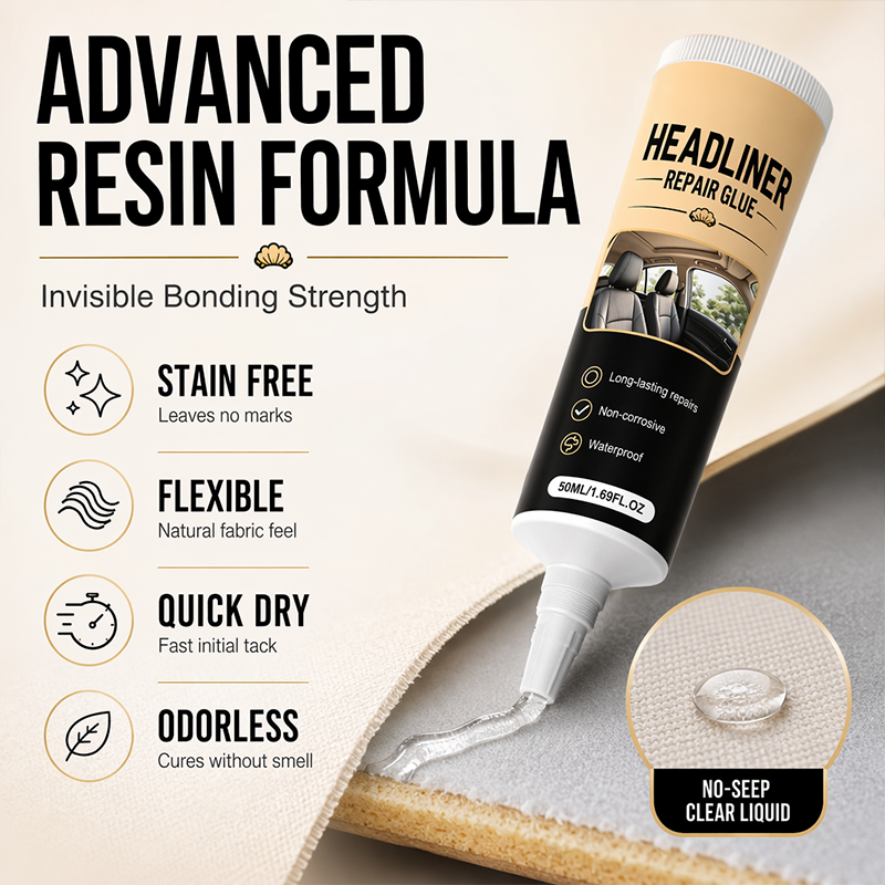 🚗 Waterproof Car Headliner Repair Glue, High Strength Adhesive for Sagging Car Ceiling & Interior---Polarvix®
