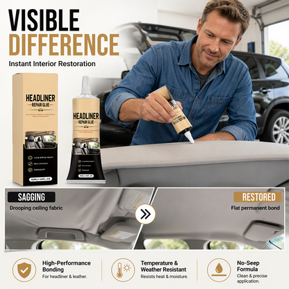 🚗 Waterproof Car Headliner Repair Glue, High Strength Adhesive for Sagging Car Ceiling & Interior---Polarvix®