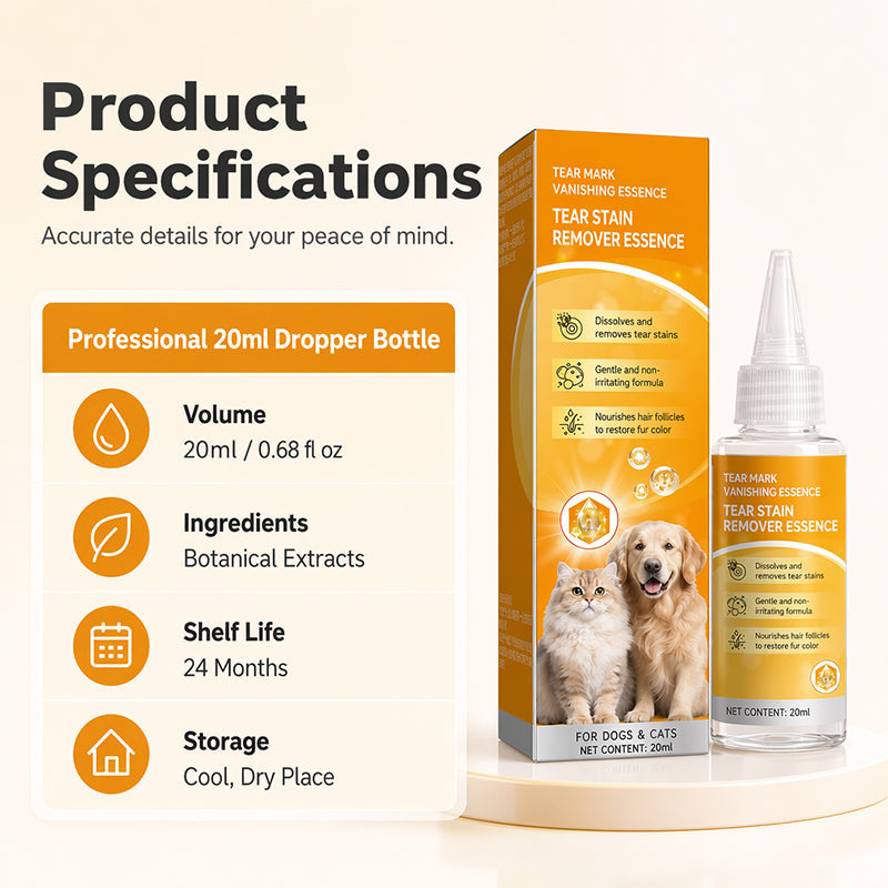 Daily Eye Cleaning--Gentle Pet Eye Stain Remover Drops, Nourishing Soothing Essence for Dogs and Cats Polarvix®