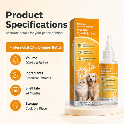 Daily Eye Cleaning--Gentle Pet Eye Stain Remover Drops, Nourishing Soothing Essence for Dogs and Cats Polarvix®