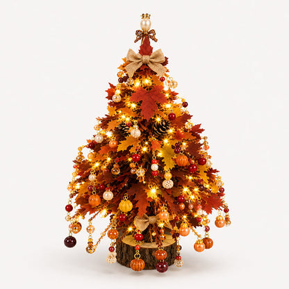 🔥2026 Hot Sale🔥 Elegant Beaded Mini Christmas Tree – Collector's Holiday Decor Set, Tabletop 🎄