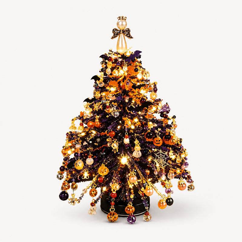 🔥2026 Hot Sale🔥 Elegant Beaded Mini Christmas Tree – Collector's Holiday Decor Set, Tabletop 🎄