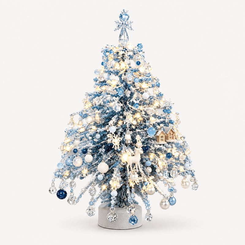 🔥2026 Hot Sale🔥 Elegant Beaded Mini Christmas Tree – Collector's Holiday Decor Set, Tabletop 🎄