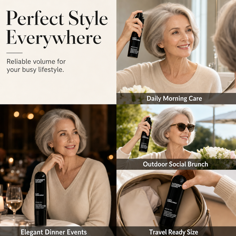 🎉Buy 3 get 2 free💇🏻‍♀️Shape in 3 Seconds! Easily Create Fluffy & Elegant Hairstyles! 👩 Peach-scented volumizing & setting spray