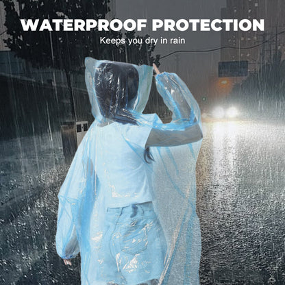 🌧️ Pocket-Size Emergency Rain Poncho, Ball-Packed Waterproof Raincoat, One-Size Lightweight Rain Protection for Travel, Hiking & Outdoor🌈---Polarvix®