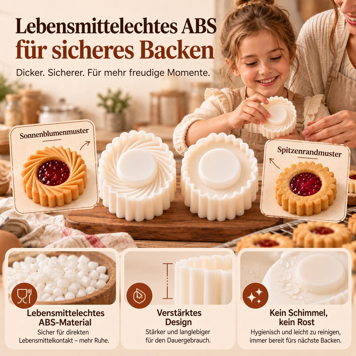 🥮🥮1 kaufen, 1 gratis! Kreative 2-in-1-Teigform – Zwei Designs für einfaches & schönes Backen